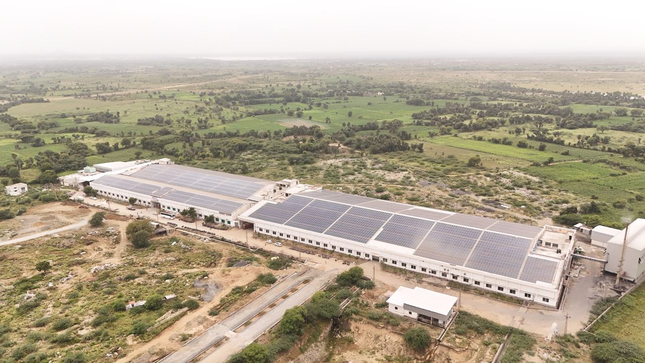 Aerial view of the plant and surrounding landscape